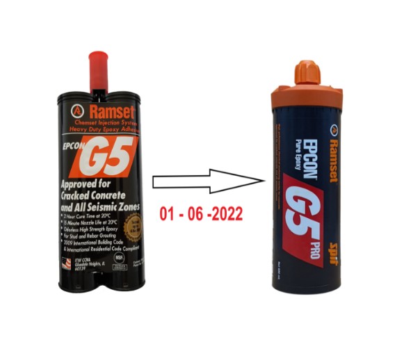 Thông báo dừng cung cấp Ramset Epcon G5/650 ml tại thị trường Việt Nam từ ngày 1/6/2022